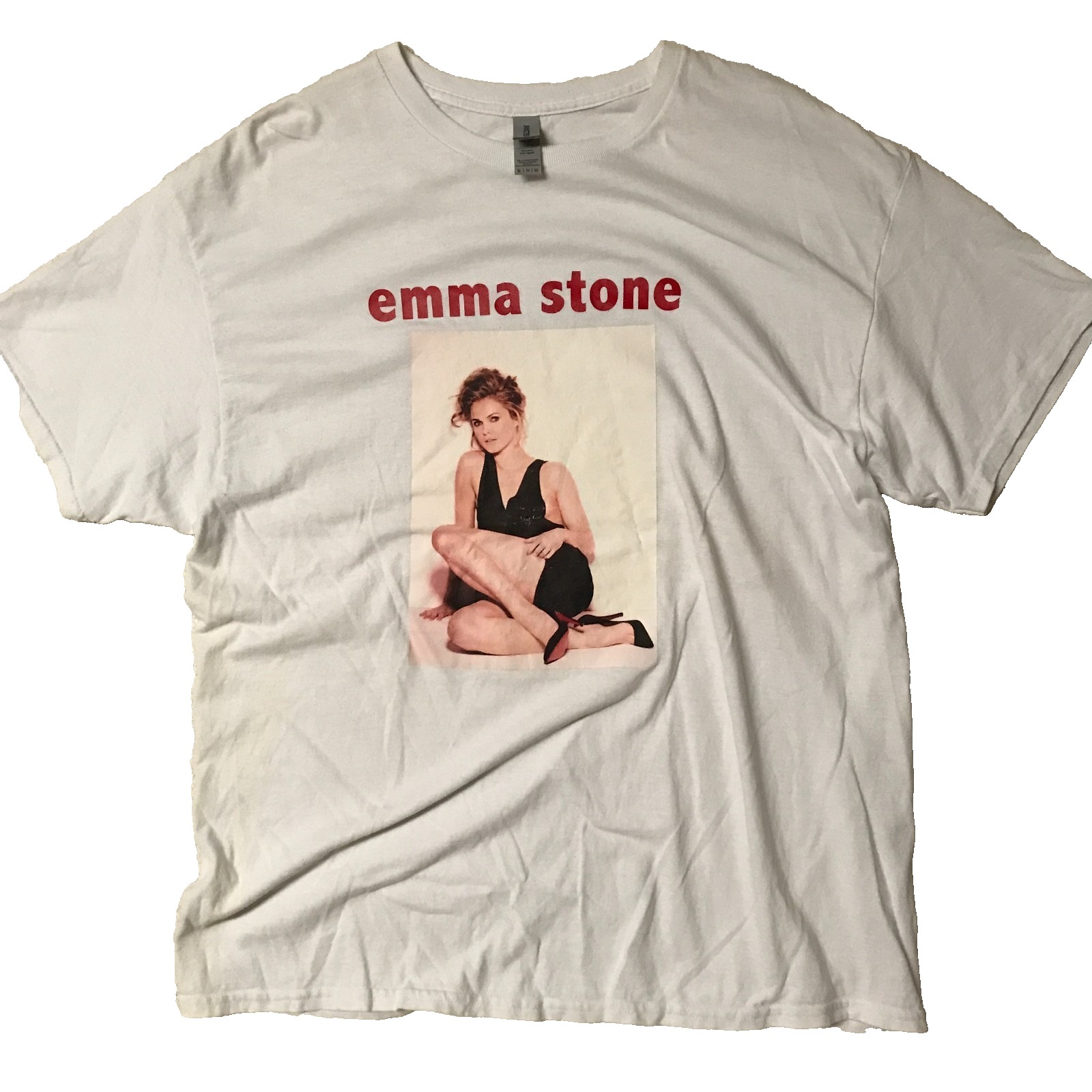Emma Stone White TShirt Size Xl